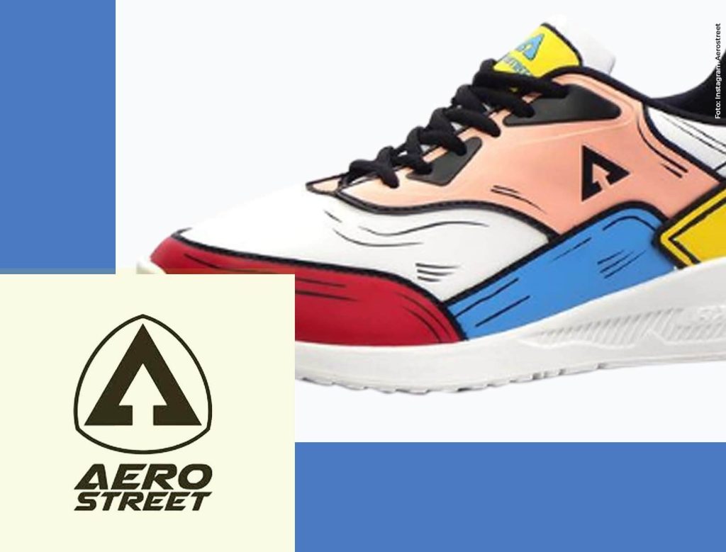 Logo aerostreet dan sepatu Aerostreet 2D